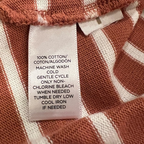 Ann Taylor LOFT Sienna Brown & Cream Striped Knit Mini Shift Dress - Picture 15 of 16